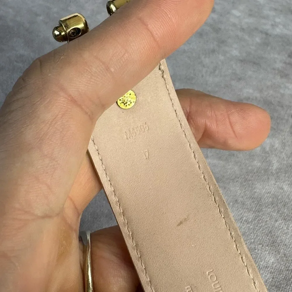Louis Vuitton Save it Patent Leather Tan Bracelet